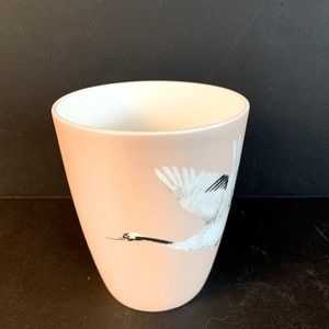 CHURCHILL HARLEQUIN PALMETTO CRANES BLUSH Fine Bone China Aspen Mug.